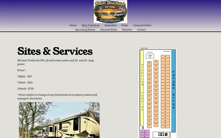 /new-page — Biloxi Beachside RV Park