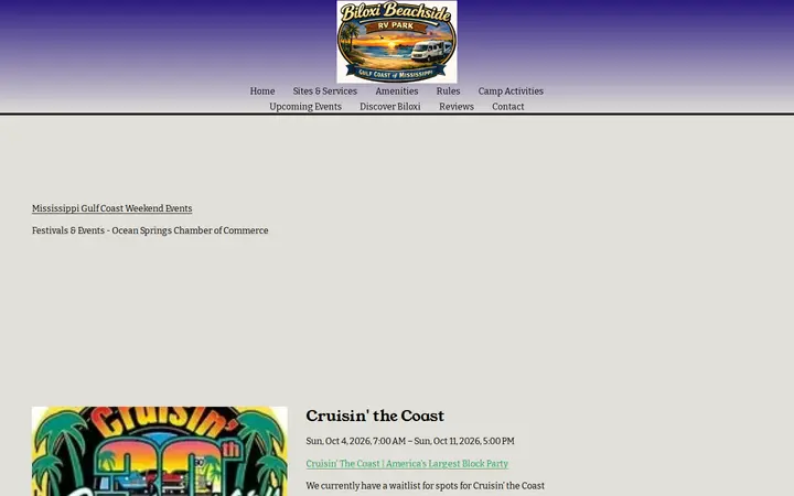 /upcoming-events — Biloxi Beachside RV Park