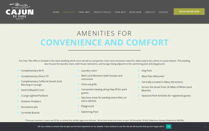 /amenities — Cajun RV Park