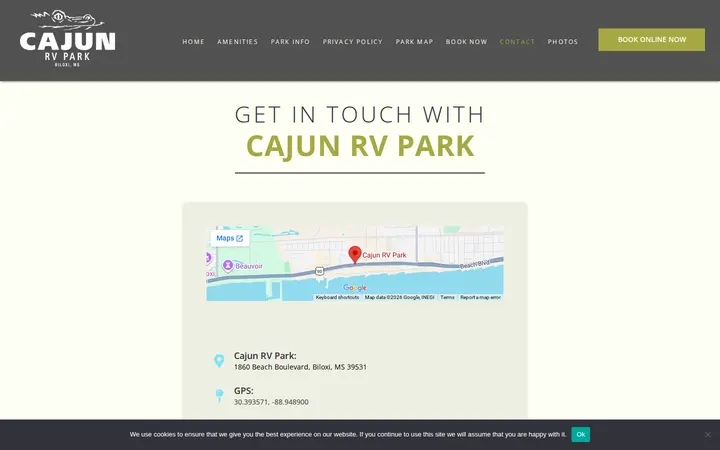 /contact — Cajun RV Park