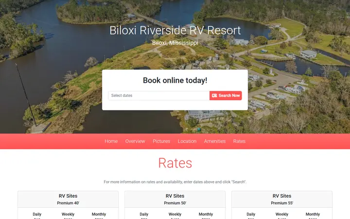 /rates — Biloxi Riverside RV Resort