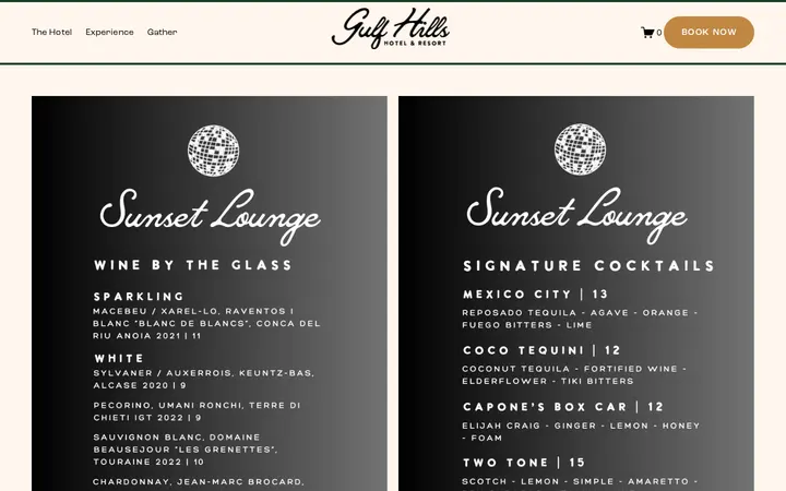/sunset-lounge-menu — Gulf Hills Hotel & Resort