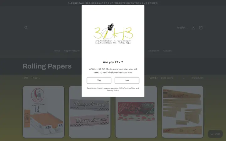/collections/rolling-papers — 3OH3 Smokes & Vapes