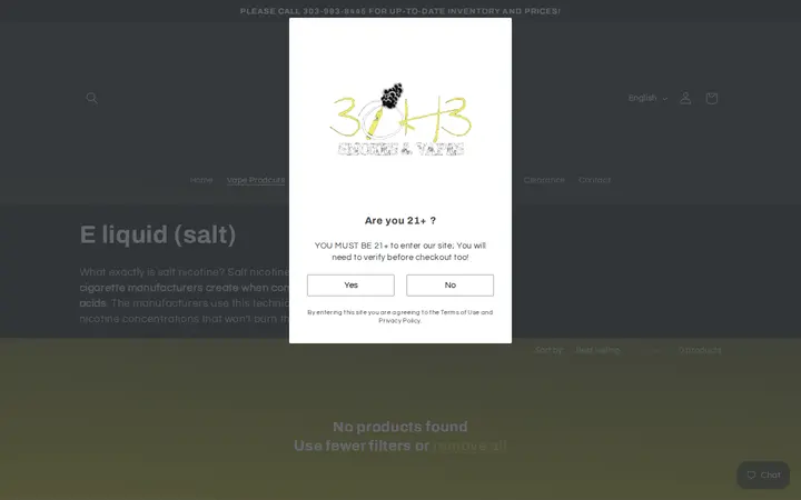 /collections/e-liquid-salt — 3OH3 Smokes & Vapes