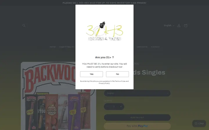 /products/backwoods-singles — 3OH3 Smokes & Vapes