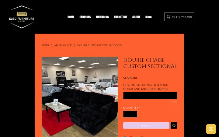 /product-page/double-chaise-custom-sectional — 5280 Furniture Direct