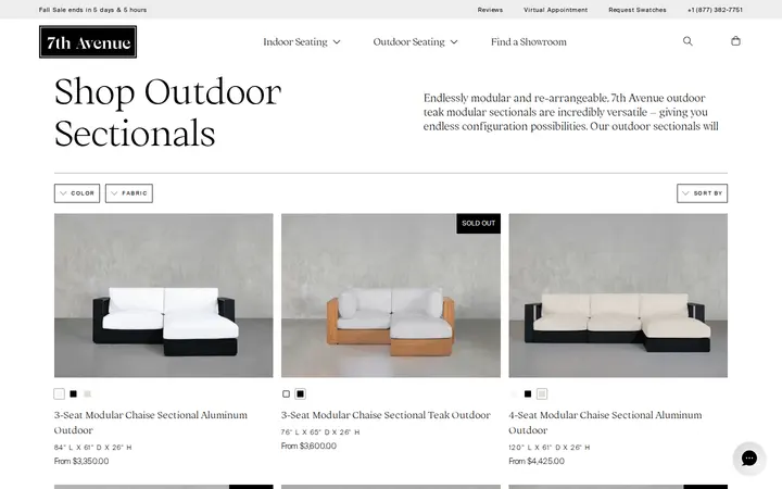 /collections/outdoor-sectionals — 7th Avenue @ Cherry Creek Denver