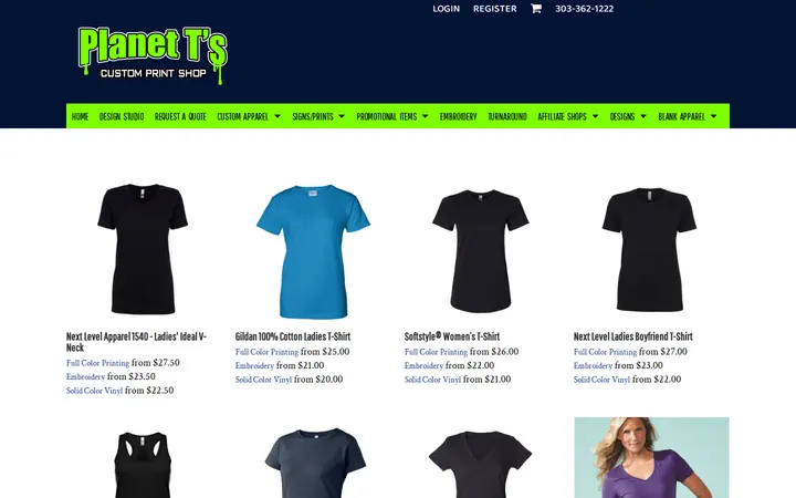 /page/custom-apparel/womens-apparel — Planet T's