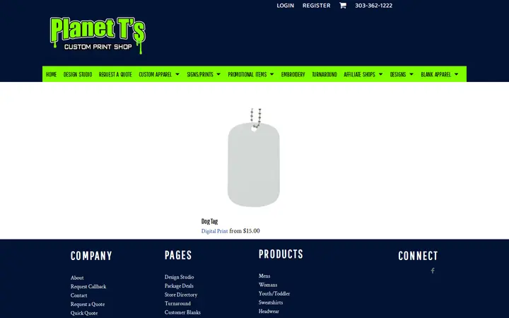 /page/custom-apparel/dog-tags — Planet T's