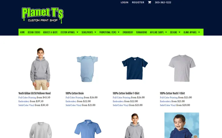 /page/custom-apparel/youth-apparel — Planet T's
