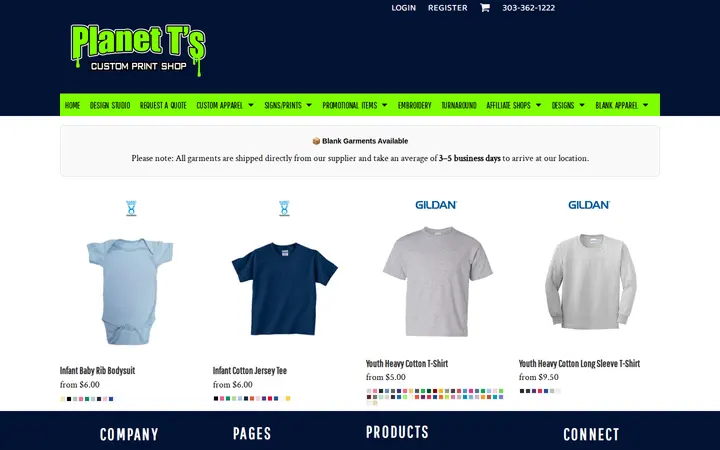 /page/blank-apparel/youth — Planet T's