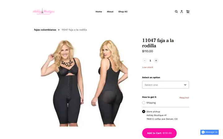 /product/11047-faja-a-la-rodilla/4662 — Ashley Boutique Denver