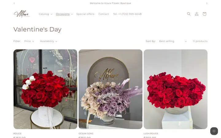 /collections/valentines-day — Allure Flower Boutique