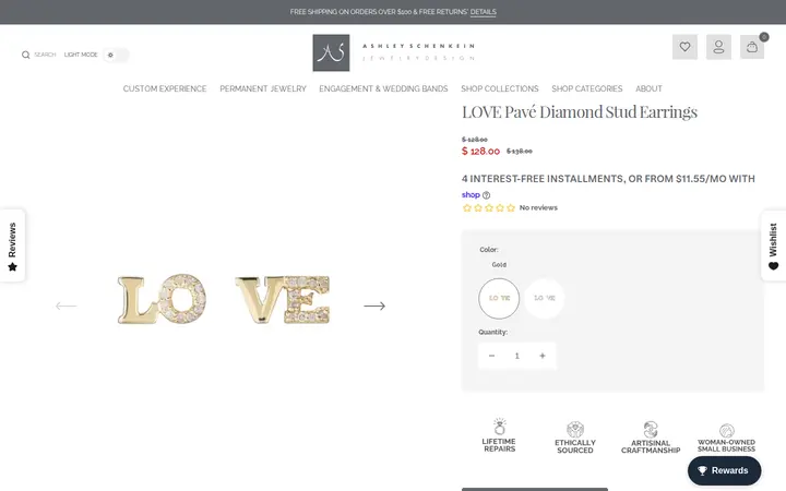 /collections/brooklyn-silver-and-diamonds-collection/products/brooklyn-love-pave-diamond-stud-earrings — Ashley Schenkein Jewelry Design
