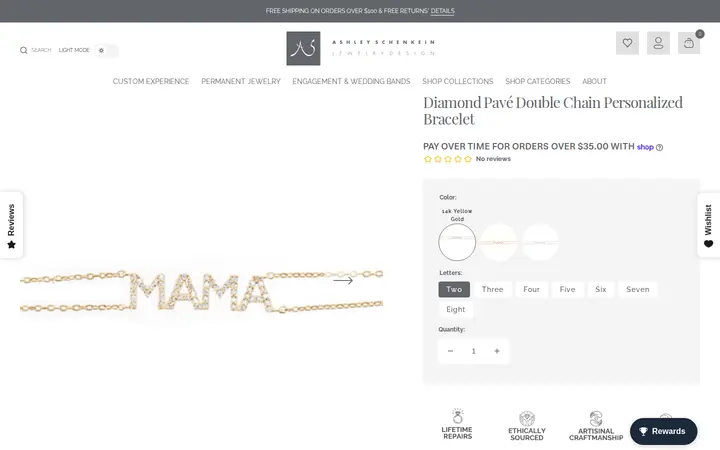/collections/personalized-collection/products/diamond-pave-double-chain-personalized-bracelet — Ashley Schenkein Jewelry Design