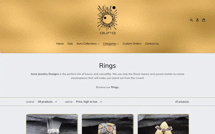 /collections/rings — Aura Jewelry Designs