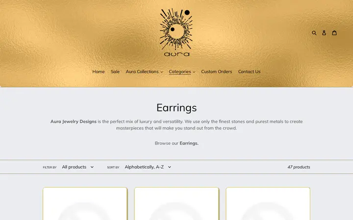 /collections/earrings — Aura Jewelry Designs