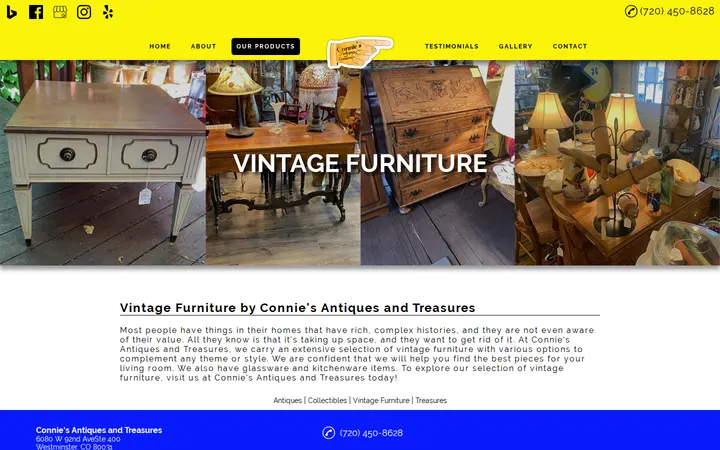 /vintage-furniture — Connie's Antiques and Treasures