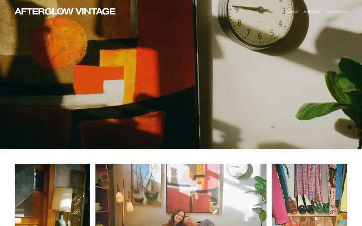 Website of Afterglow Vintage