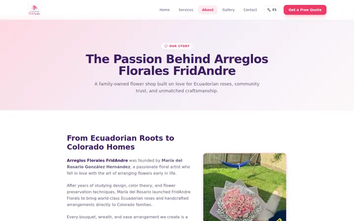 /about — FLORERIA "FRIDANDRE"