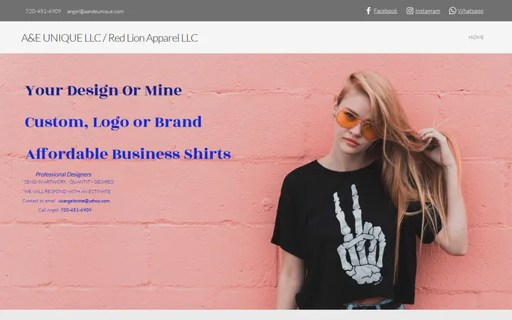 Website of A&E Unique LLC