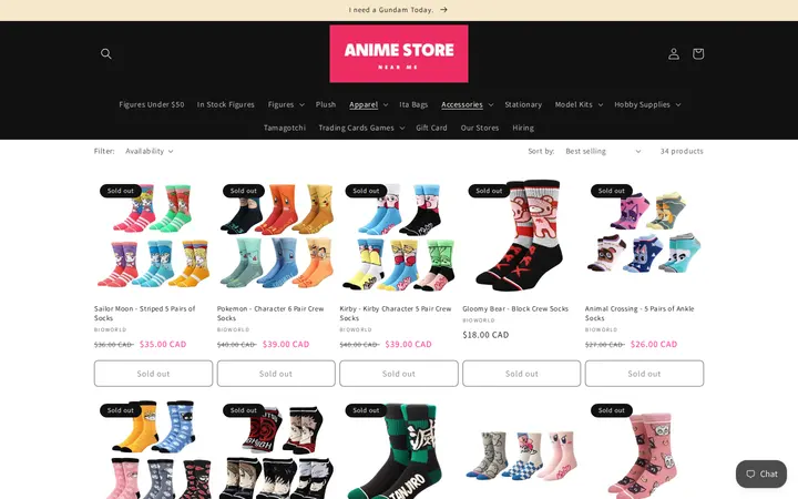 /collections/socks — Anime Store Near Me