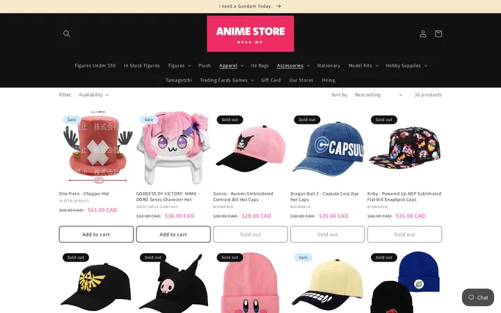 /collections/hats — Anime Store Near Me