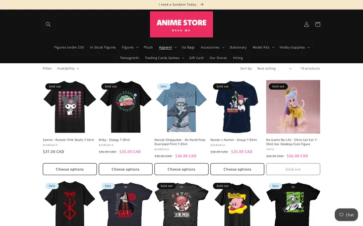 /collections/t-shirts — Anime Store Near Me