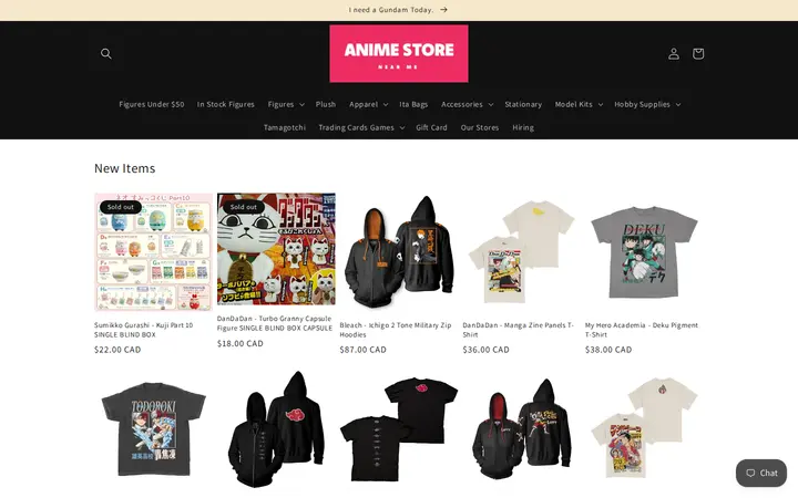 Website of Anime Store Near Me