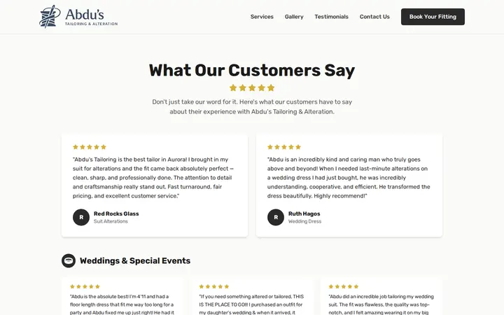 /testimonials — Abdu's Tailoring & Alteration