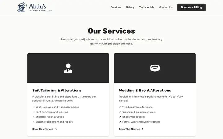 /services — Abdu's Tailoring & Alteration