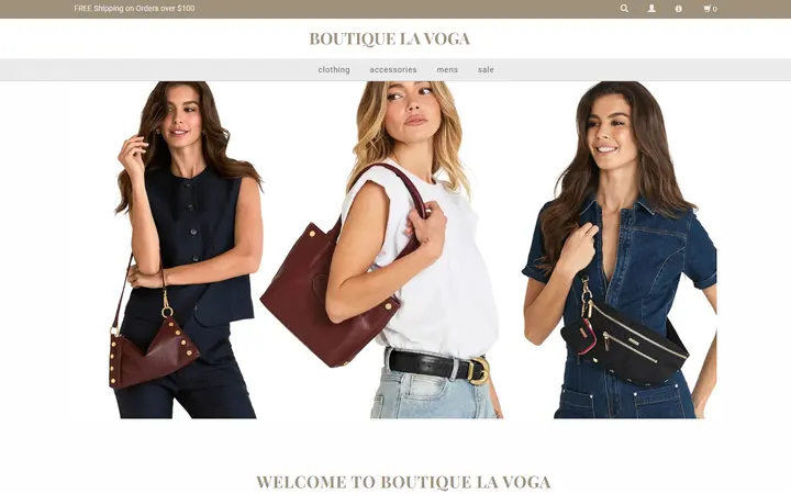 Website of Boutique La Voga