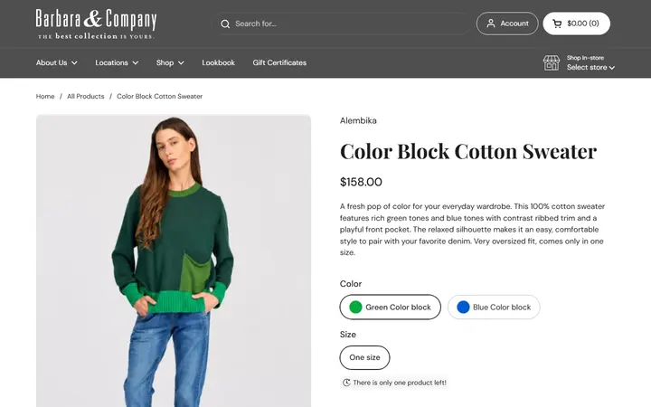 /collections/shop/products/color-block-cotton-sweater — Barbara & Company