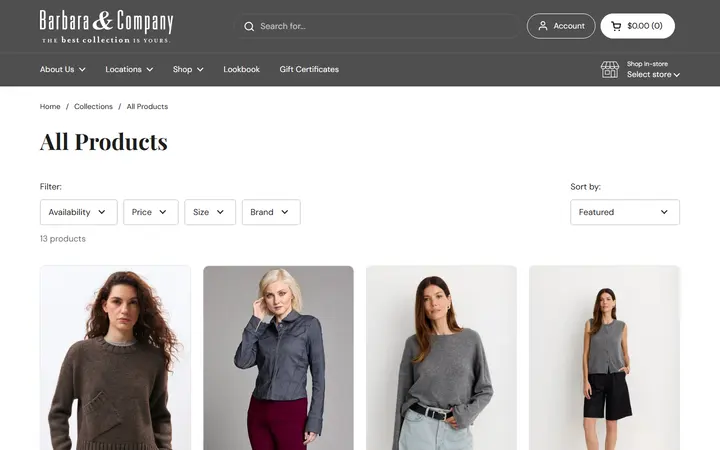 /collections/shop — Barbara & Company
