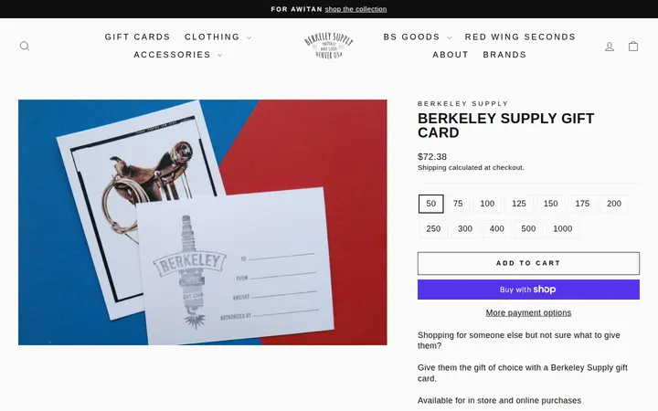 /collections/berkeley-supply-shop-logo-ts/products/gift-card — Berkeley Supply Company