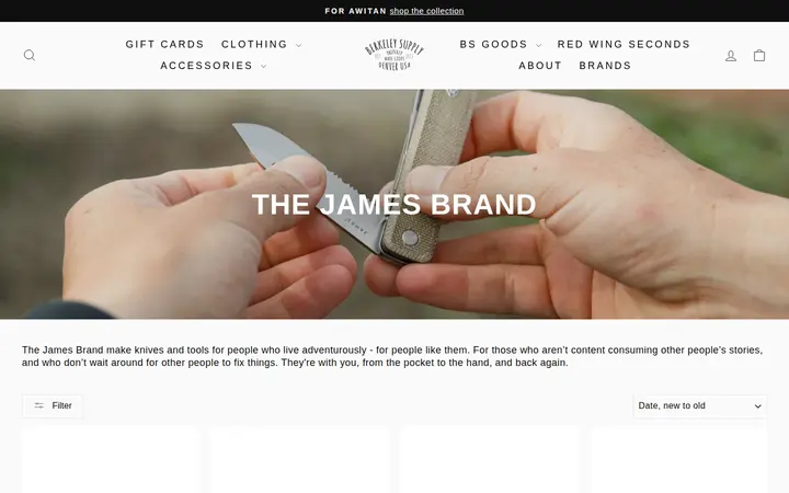 /collections/the-james-brand — Berkeley Supply Company