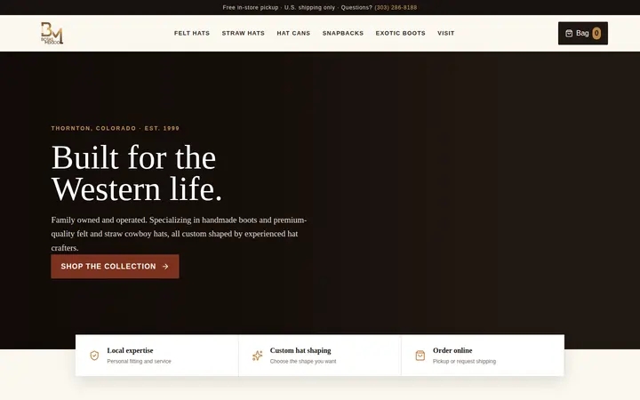 Website of Botas Mexico