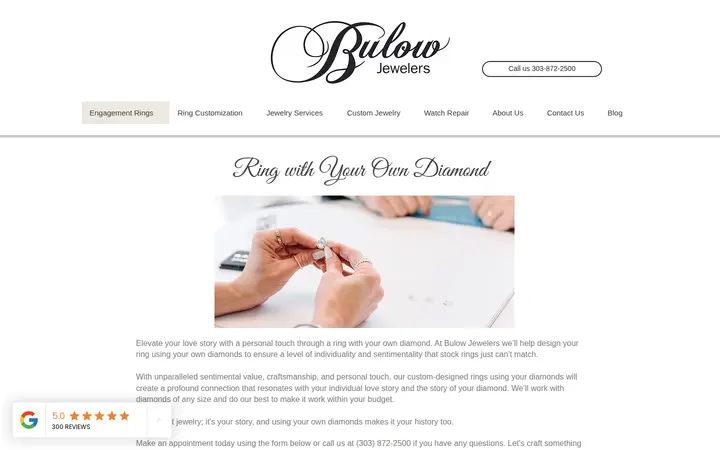 /engagement-rings/ring-with-your-diamond — Bulow Jewelers Custom Jewelry Store