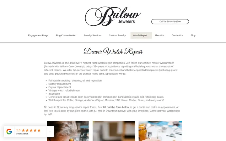 /watch-repair — Bulow Jewelers Custom Jewelry Store