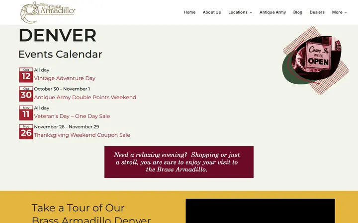 /denver/denver-events-calendar — Brass Armadillo Antique Mall - Denver