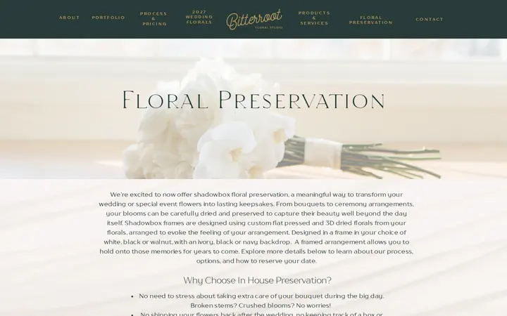 /floral-preservation — Bitterroot Studio