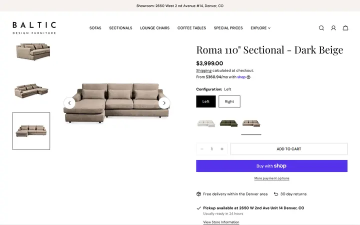 /products/roma-2-piece-sectional-copy-1 — Baltic Design Furniture - Modern European Sofas