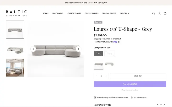 /products/loures-u-shape-sofa-anthology-18 — Baltic Design Furniture - Modern European Sofas