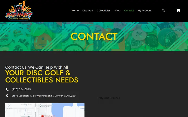 /contact — Bad Habit Disc Golf & Collectibles