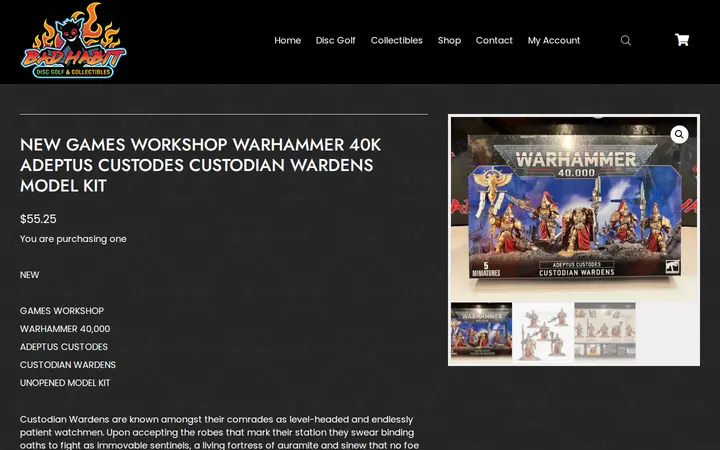 /product/new-games-workshop-warhammer-40k-adeptus-custodes-custodian-wardens-model-kit — Bad Habit Disc Golf & Collectibles
