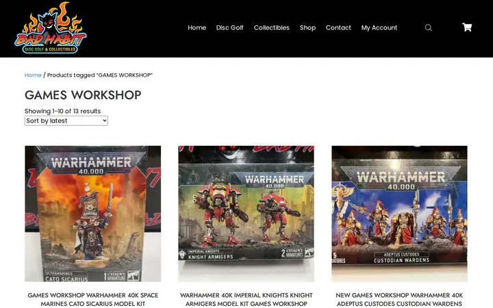 /product-tag/games-workshop — Bad Habit Disc Golf & Collectibles