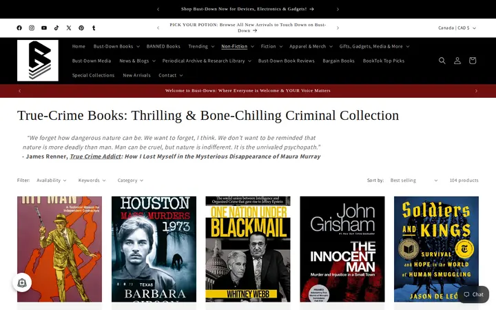 /collections/true-crime-books-thrilling-bone-chilling-criminal-book-collection — Bust-Down Books