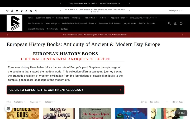 /collections/european-history — Bust-Down Books