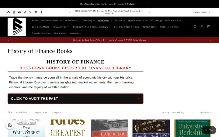 /collections/finance-history-books — Bust-Down Books