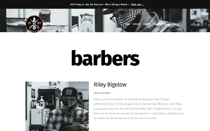 /new-page — Barbers of 1907